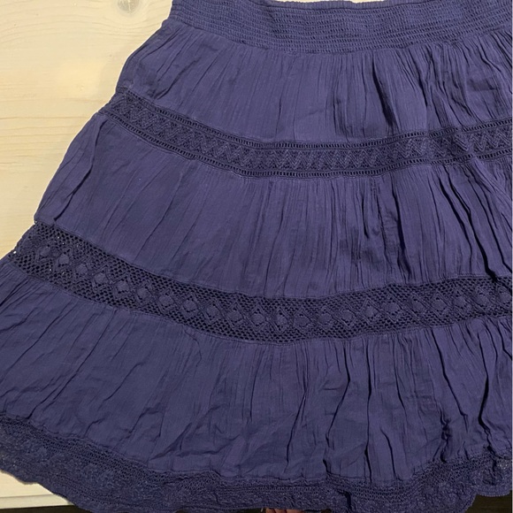 Navy tiered skirt - Picture 2 of 5